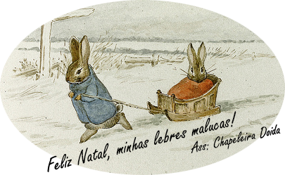 O desenho é da Beatrix Potter! *o* Adoro a arte dela e o Peter Rabbit